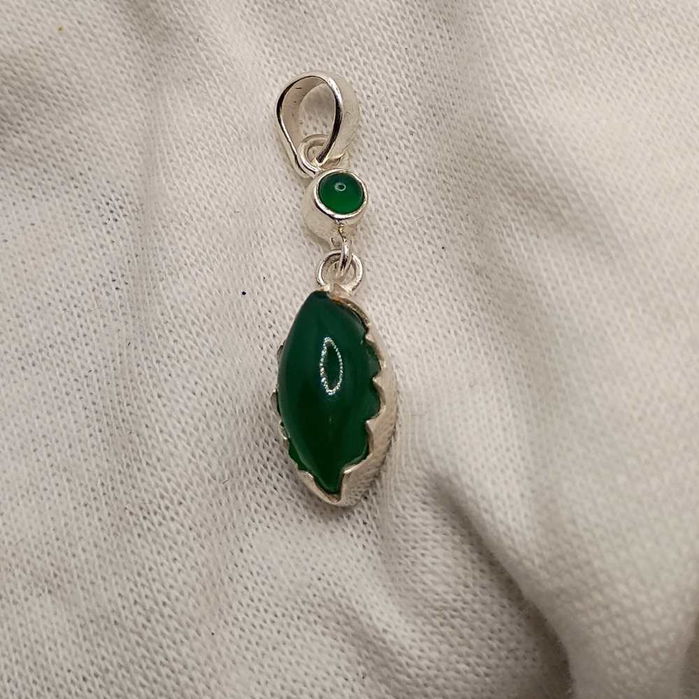 Green Onyx 925 Pendant New